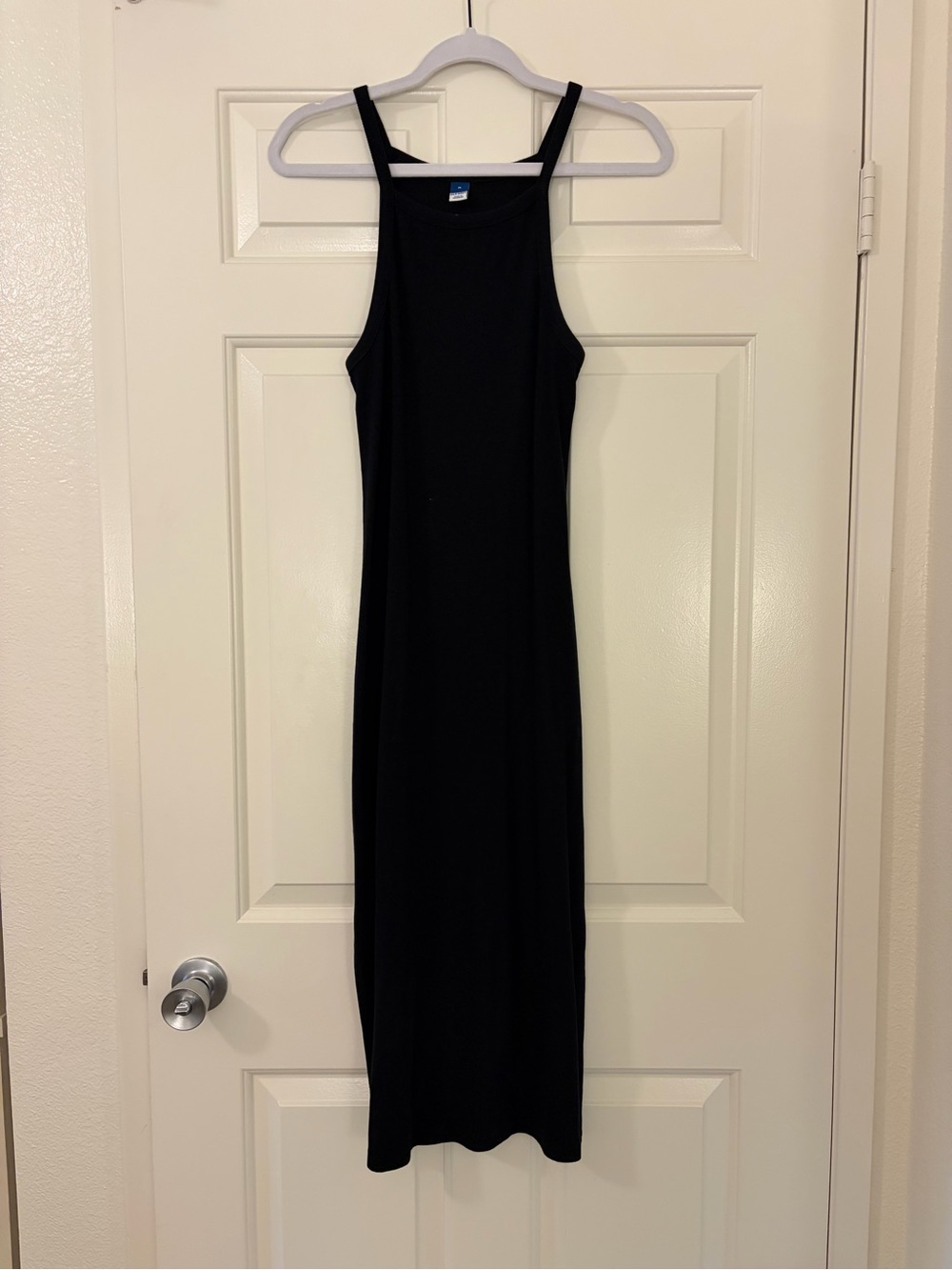 Old Navy Black Slim Ribbed Maxi Tank Dress
